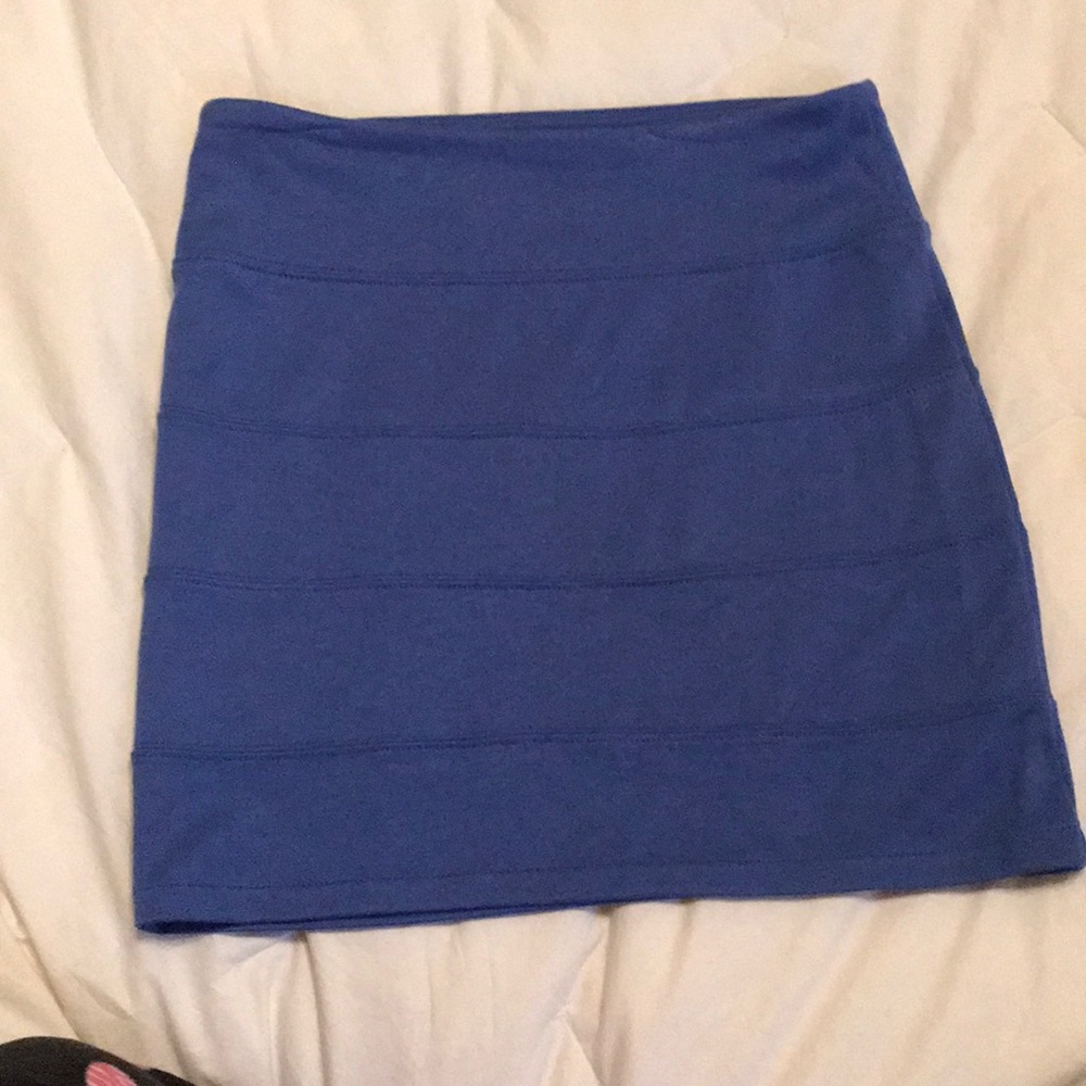 Bluish Purple Pencil Skirt